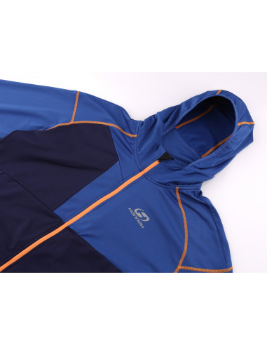 Mens active sweatshirt MANNIX eclipse/blue quartz