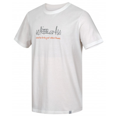 Mens city short sleeve T-shirt MATAR bright white (print 2)