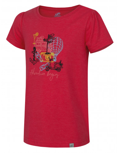 Kids short sleeve T-shirt MIGELLA JR geranium mel