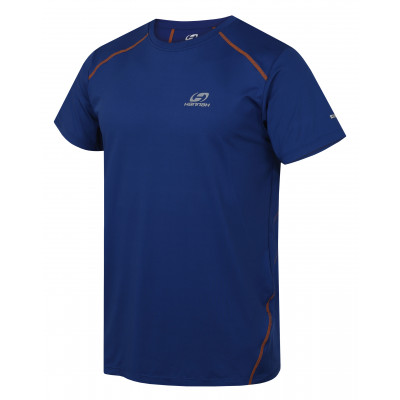 Mens active short sleeve T-shirt PACABA blue quartz (orange)