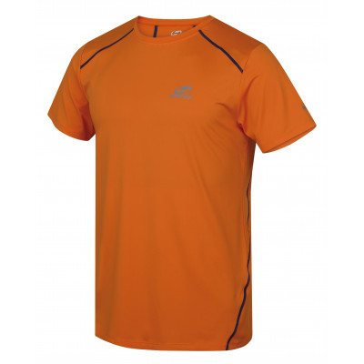Mens active short sleeve T-shirt PACABA flame orange (blue)