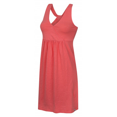 Ladies city dress RANA salmon rose