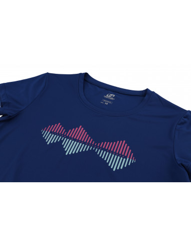 Ladies active short sleeve T-shirt SAFFI blue quartz