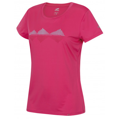 Ladies active short sleeve T-shirt SAFFI carmine rose