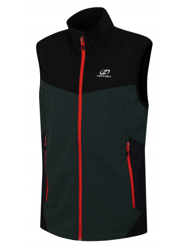 Mens mountain and trekking vest SAUL green gables/anthracite