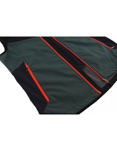 Mens mountain and trekking vest SAUL green gables/anthracite