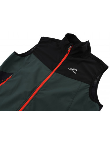 Mens mountain and trekking vest SAUL green gables/anthracite