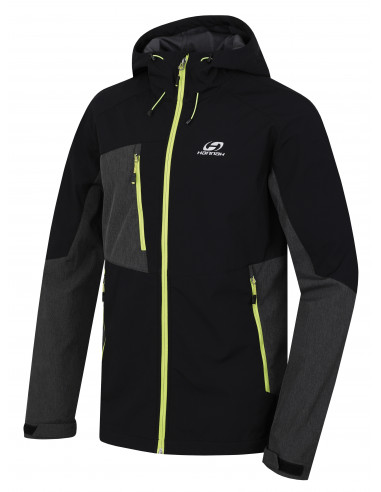 Mens mountain and trekking jacket SELBY LITE anthracite/dark gray mel