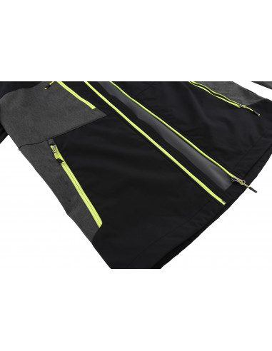 Mens mountain and trekking jacket SELBY LITE anthracite/dark gray mel