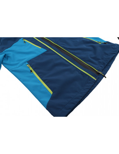 Mens mountain and trekking jacket SELBY LITE moroccan blue/blue jewel