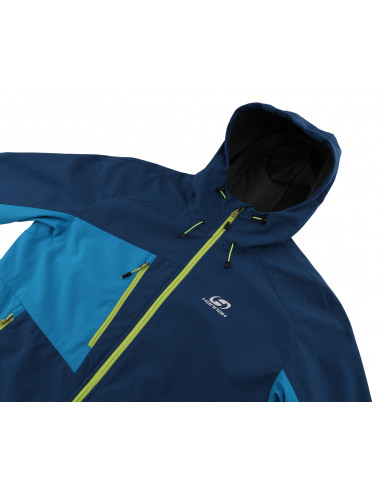 Mens mountain and trekking jacket SELBY LITE moroccan blue/blue jewel