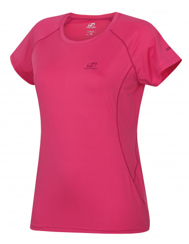 Ladies active short sleeve T-shirt SPEEDLORA carmine rose
