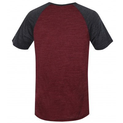 Mens mountain and trekking short sleeve T-shirt TARBEN rhododendron/dark gray 2