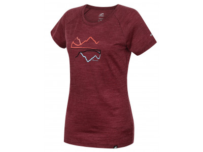 Ladies mountain and trekking short sleeve T-shirt VICKY rhododendron