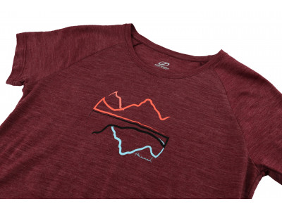 Ladies mountain and trekking short sleeve T-shirt VICKY rhododendron