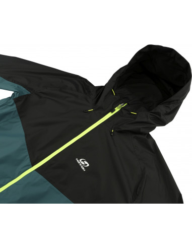 Mens mountain and trekking jacket FELDER anthracite/atlantic deep