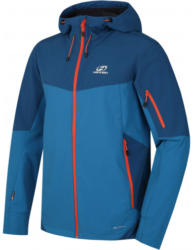 Mens mountain and trekking jacket SAWNEY MAN turkish tile/moroccan blue II