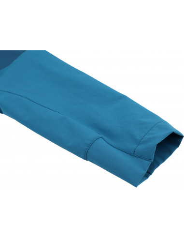 Mens mountain and trekking jacket SAWNEY MAN turkish tile/moroccan blue II