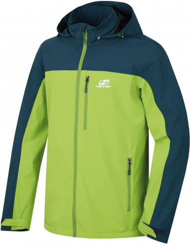 Mens mountain and trekking jacket BROLIN LITE atlantic deep/greenery