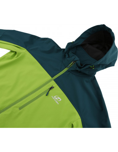 Mens mountain and trekking jacket BROLIN LITE atlantic deep/greenery