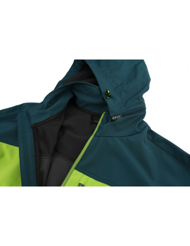 Mens mountain and trekking jacket BROLIN LITE atlantic deep/greenery
