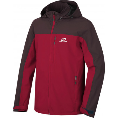 Mens mountain and trekking jacket BROLIN LITE fudge/chili pepper