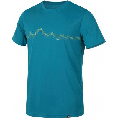 Mens mountain and trekking short sleeve T-shirt BITE (2019) enamel blue