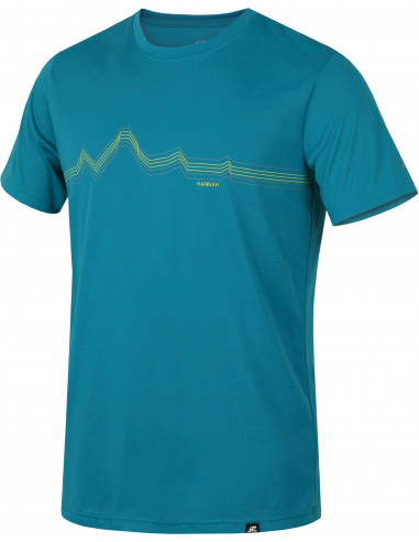 Mens mountain and trekking short sleeve T-shirt BITE (2019) enamel blue