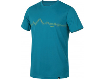 Mens mountain and trekking short sleeve T-shirt BITE (2019) enamel blue