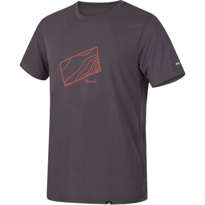 Mens mountain and trekking short sleeve T-shirt BITE (2019) pewter