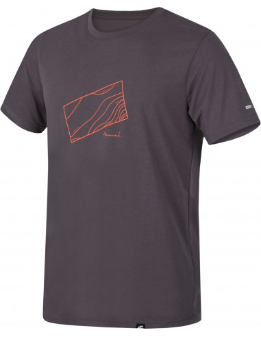 Mens mountain and trekking short sleeve T-shirt BITE (2019) pewter