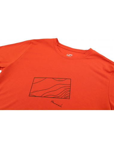 Mens mountain and trekking short sleeve T-shirt BITE (2019) pureed pumpkin