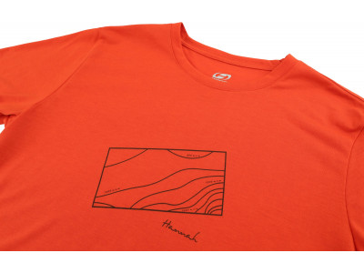 Mens mountain and trekking short sleeve T-shirt BITE (2019) pureed pumpkin