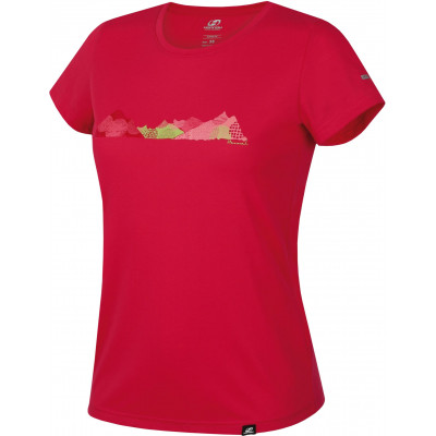 Ladies mountain and trekking short sleeve T-shirt COREY bright rose