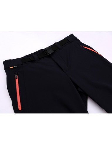 Ladies mountain and trekking pants GARWYNET anthracite (pink)