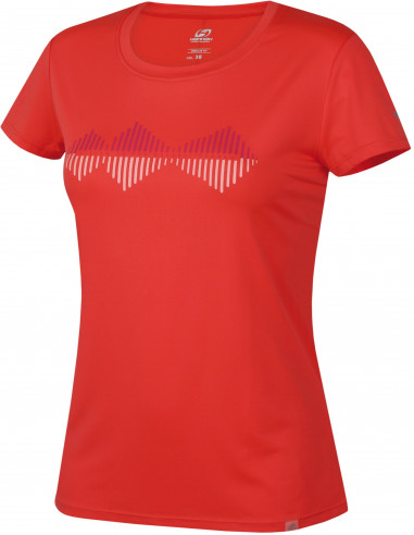 Ladies active short sleeve T-shirt SAFFI hot coral