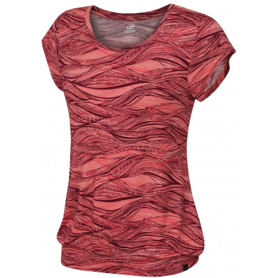 Ladies city short sleeve T-shirt MOLVINA desert flower/beaujolais