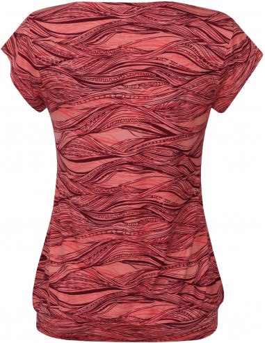 Ladies city short sleeve T-shirt MOLVINA desert flower/beaujolais