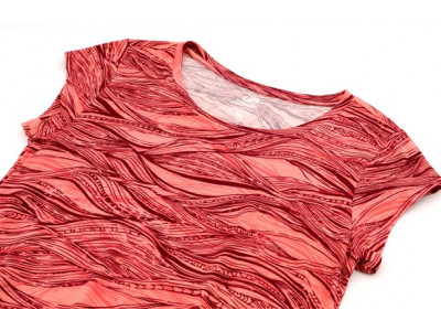 Ladies city short sleeve T-shirt MOLVINA desert flower/beaujolais