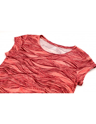 Ladies city short sleeve T-shirt MOLVINA desert flower/beaujolais