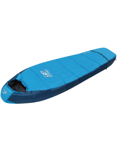 Kids camping sleeping bag TREK JR 200 blue jewel/moroccan blue
