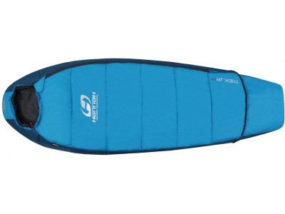 Kids camping sleeping bag TREK JR 200 blue jewel/moroccan blue