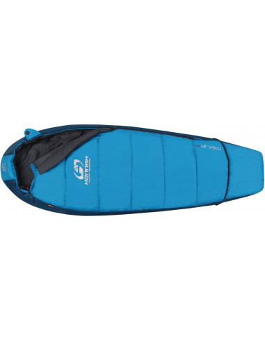 Kids camping sleeping bag TREK JR 200 blue jewel/moroccan blue