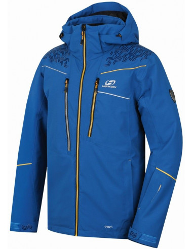Mens snowsport jacket MARCOS mykonos blue (yellow)