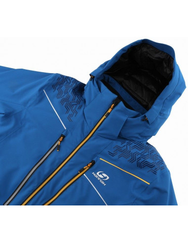 Mens snowsport jacket MARCOS mykonos blue (yellow)