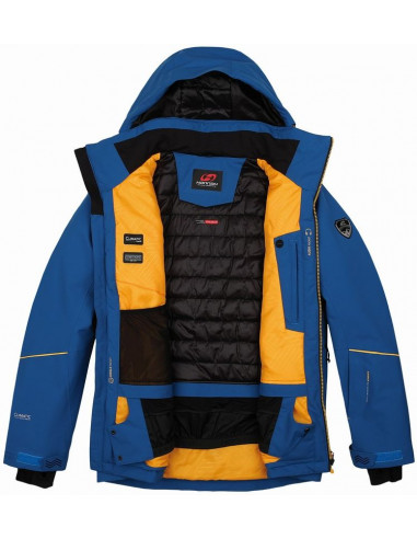 Mens snowsport jacket MARCOS mykonos blue (yellow)