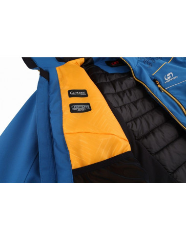 Mens snowsport jacket MARCOS mykonos blue (yellow)