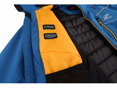 Mens snowsport jacket MARCOS mykonos blue (yellow)
