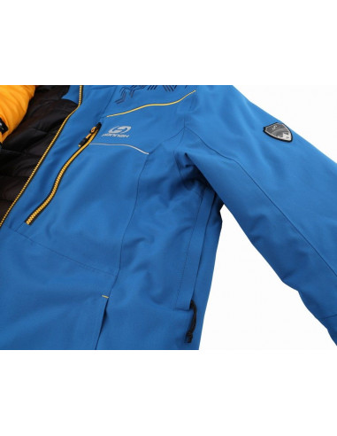 Mens snowsport jacket MARCOS mykonos blue (yellow)