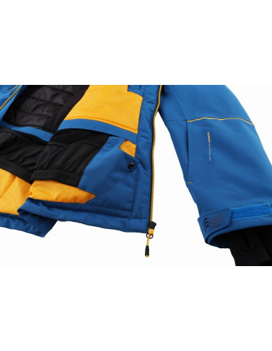 Mens snowsport jacket MARCOS mykonos blue (yellow)